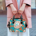 Miami Dolphins Skull and Rose Pattern Limited Edition Lady Leather Handbag NLA052508