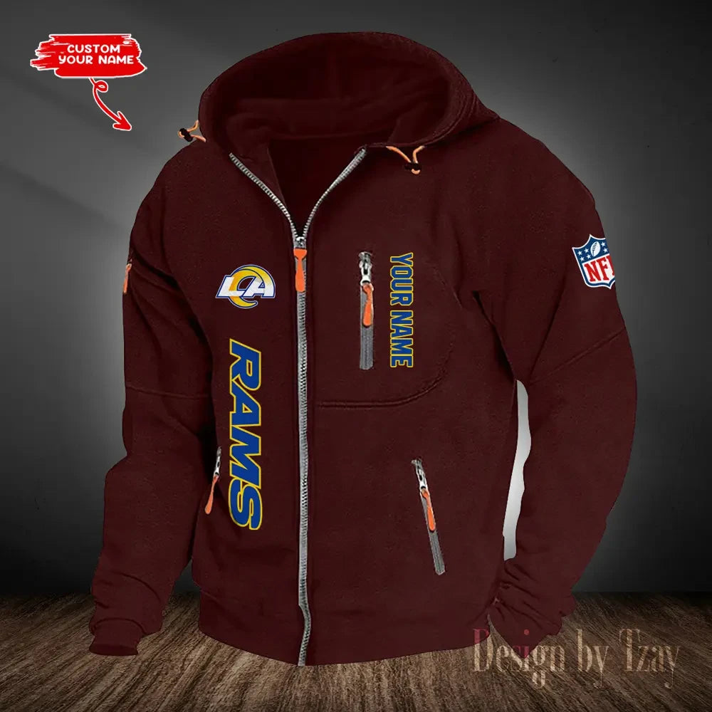 Los Angeles Rams Hooded Cardigan Zip Hoodie ANZ2DZH207