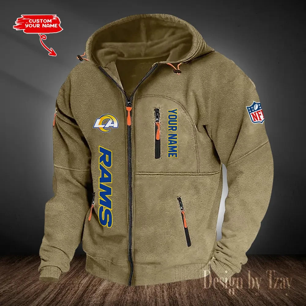 Los Angeles Rams Hooded Cardigan Zip Hoodie ANZ2DZH207