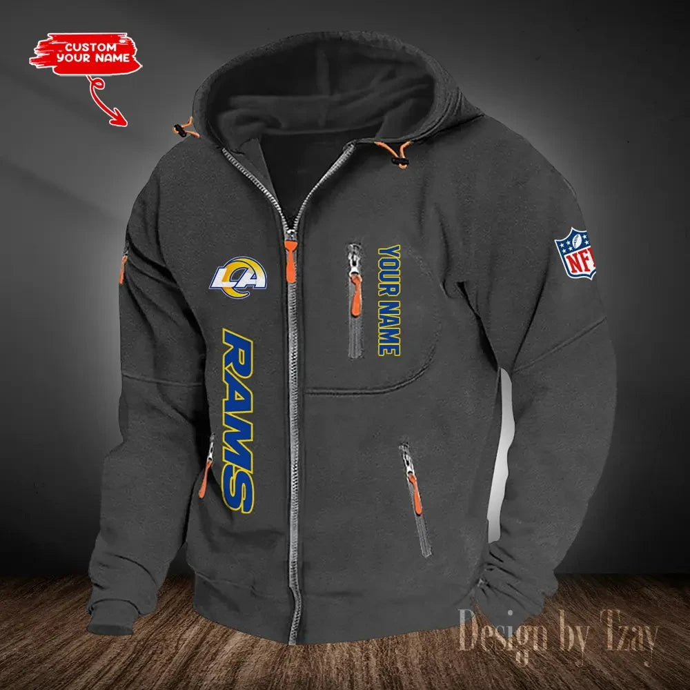 Los Angeles Rams Hooded Cardigan Zip Hoodie ANZ2DZH207