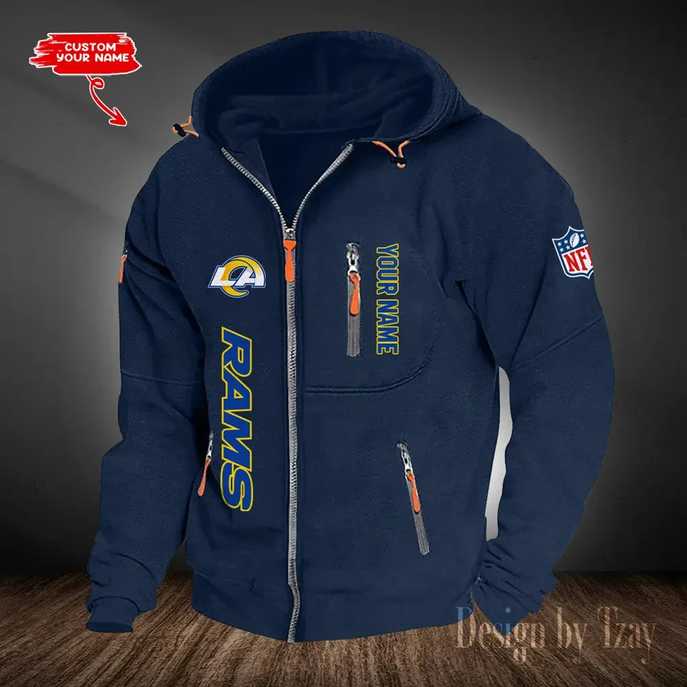 Los Angeles Rams Hooded Cardigan Zip Hoodie ANZ2DZH207