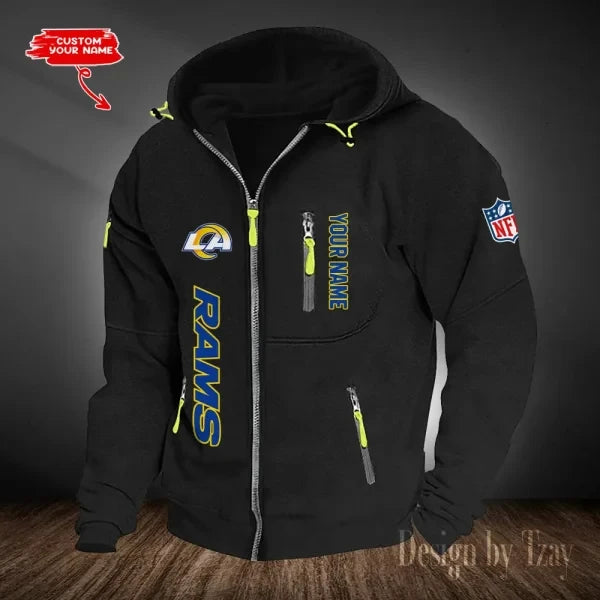 Los Angeles Rams Hooded Cardigan Zip Hoodie ANZ2DZH207