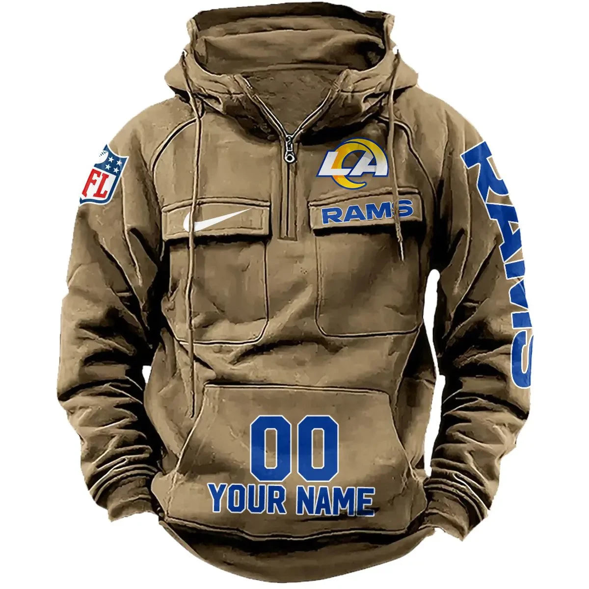 Los Angeles Rams Vintage Men Hoodie AZVMHD080