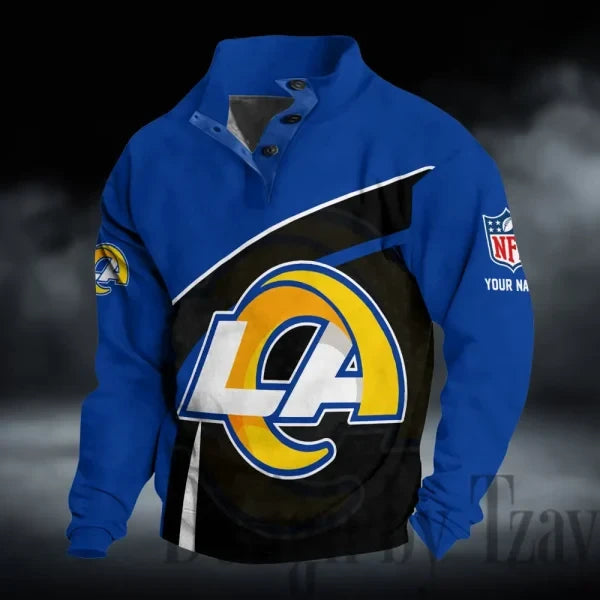 Los Angeles Rams Buttoned Collar Sweatshirt New Design 2026 S9DBSCH2271