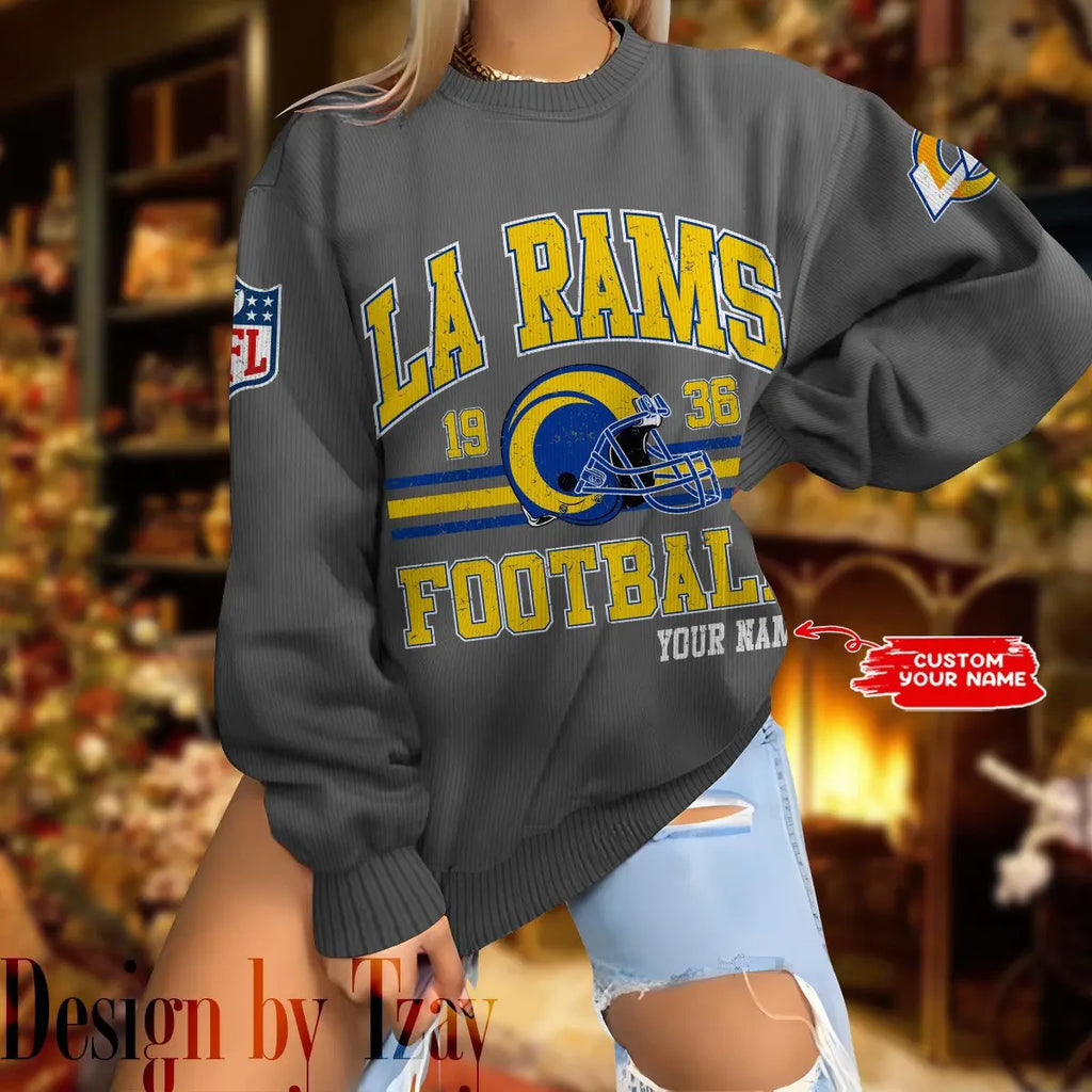 Los Angeles Rams Personalized Fashion Design New Woolen Sweater  BGSWT305