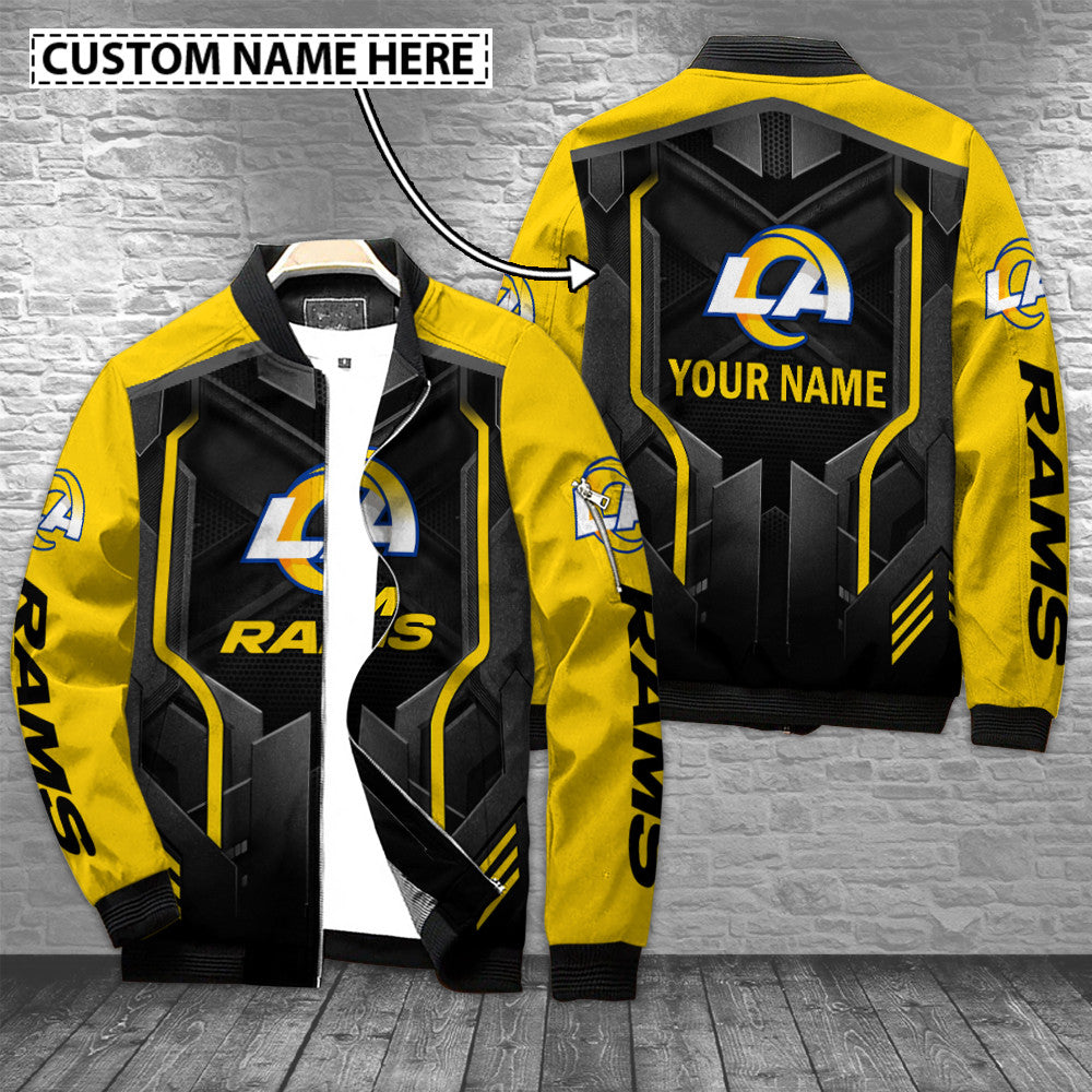 Los Angeles Rams Personalized Bomber Jacket AZCBJ004