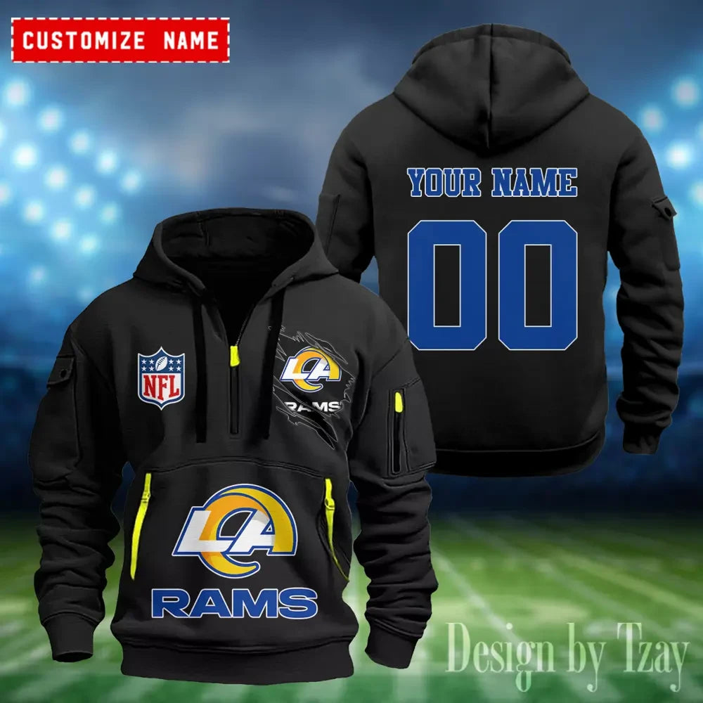 Los Angeles Rams Heavy Fleece Pullover Hoodie AZHEAVYHD408
