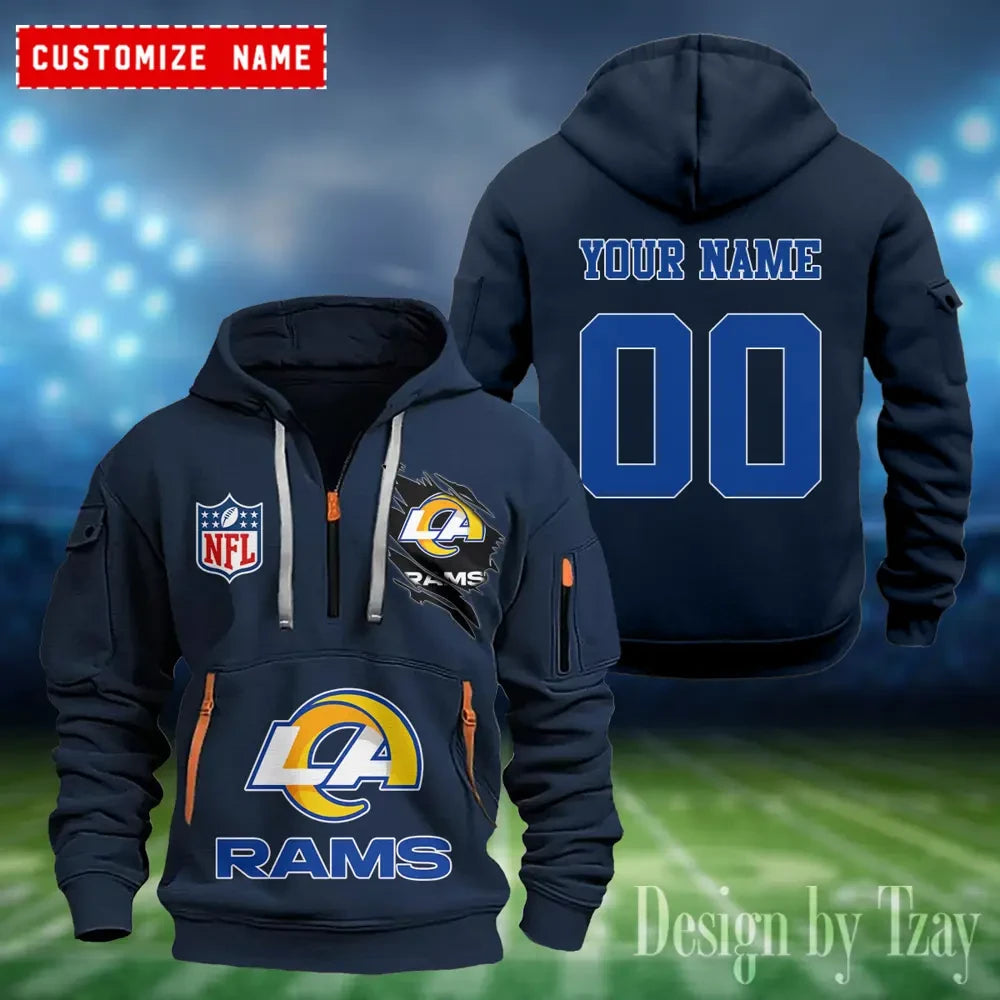 Los Angeles Rams Heavy Fleece Pullover Hoodie AZHEAVYHD408