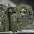 Los Angeles Rams PURHLA019 Fur Collar Winter Casual Jacket