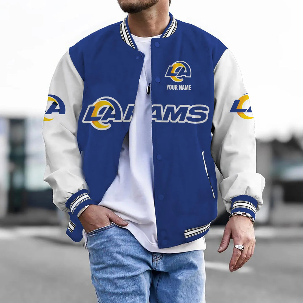 Los Angeles Rams Personalized New Baseball Jacket Gifts For Fan SPTBBJACKET019