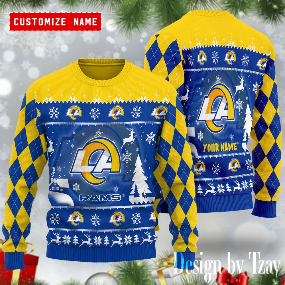 Los Angeles Rams NFL Ugly Christmas Woolen Sweaters BGSWT1236