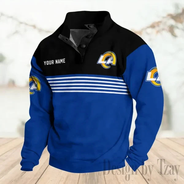 Los Angeles Rams Buttoned Collar Sweatshirt New Design 2026 S9DBSCH2239