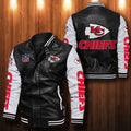 Signature Series Leather Jacket — Plush Sherpa Lining Kansas City Chiefs HVKE1023