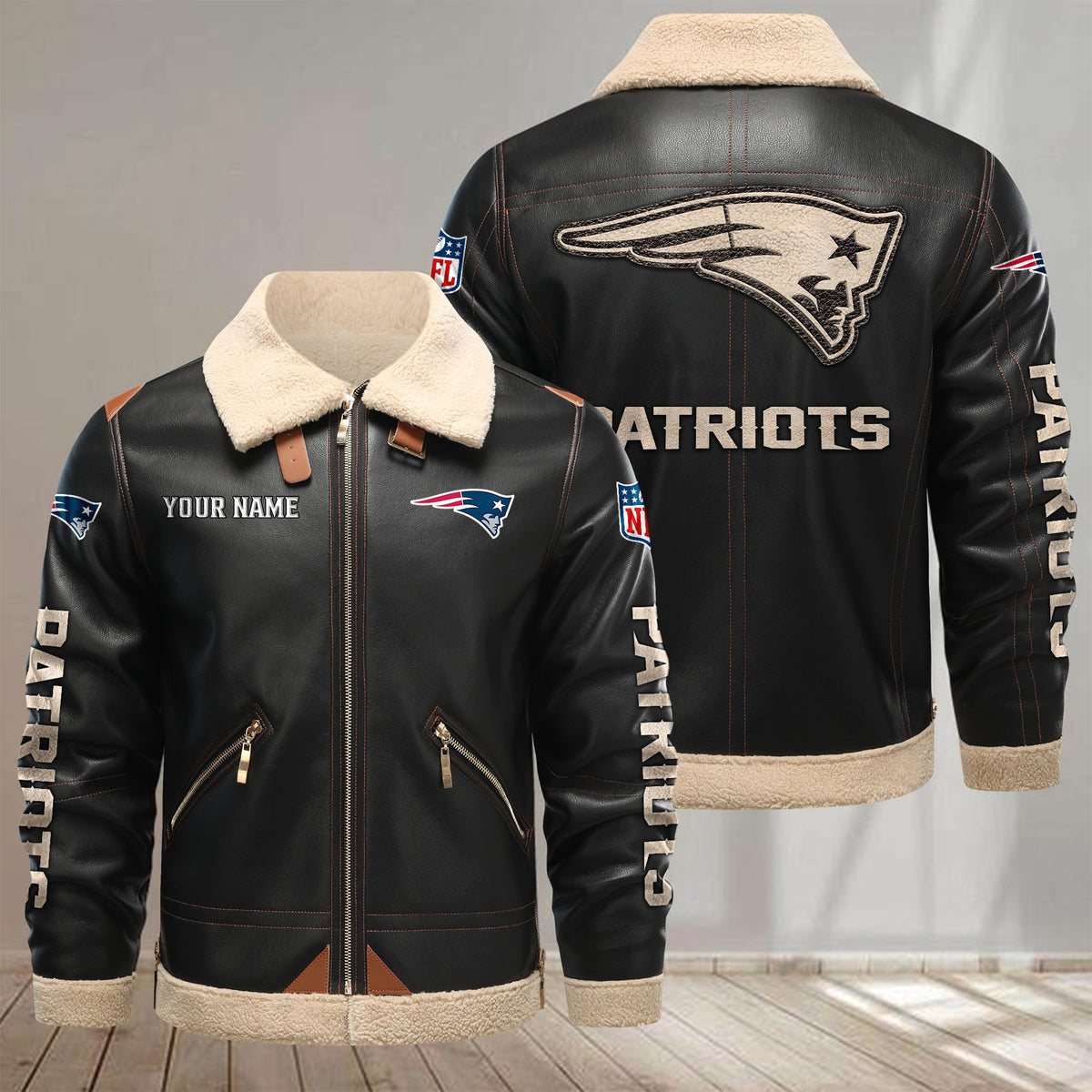 New England Patriots VITPL092 Leather Jacket – Premium & Ultra-Thick Leather Jacket