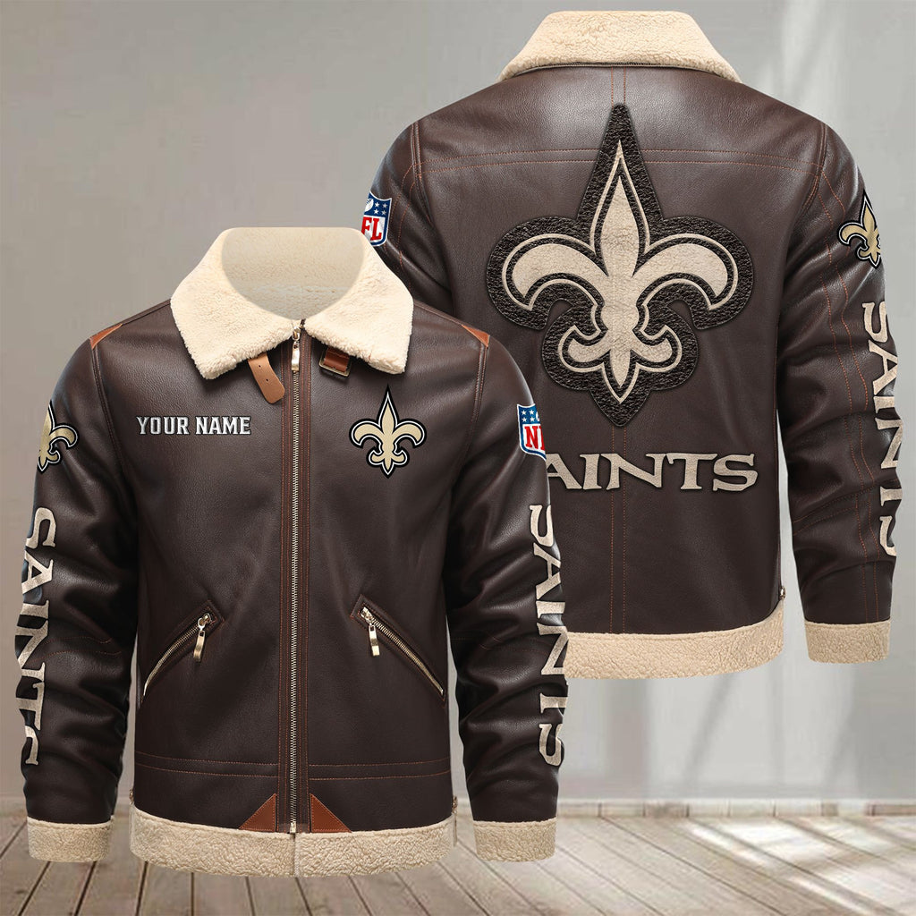 New Orleans Saints VITPL093 Leather Jacket – Premium & Ultra-Thick Leather Jacket