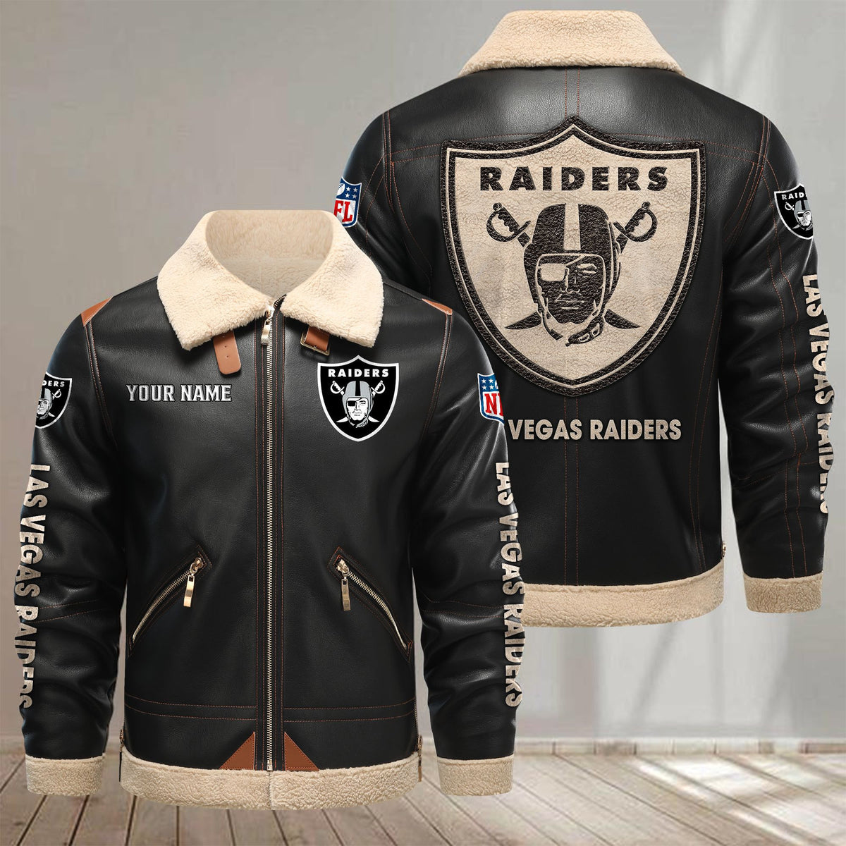 Las Vegas Raiders VITPL087 Leather Jacket – Premium & Ultra-Thick Leather Jacket