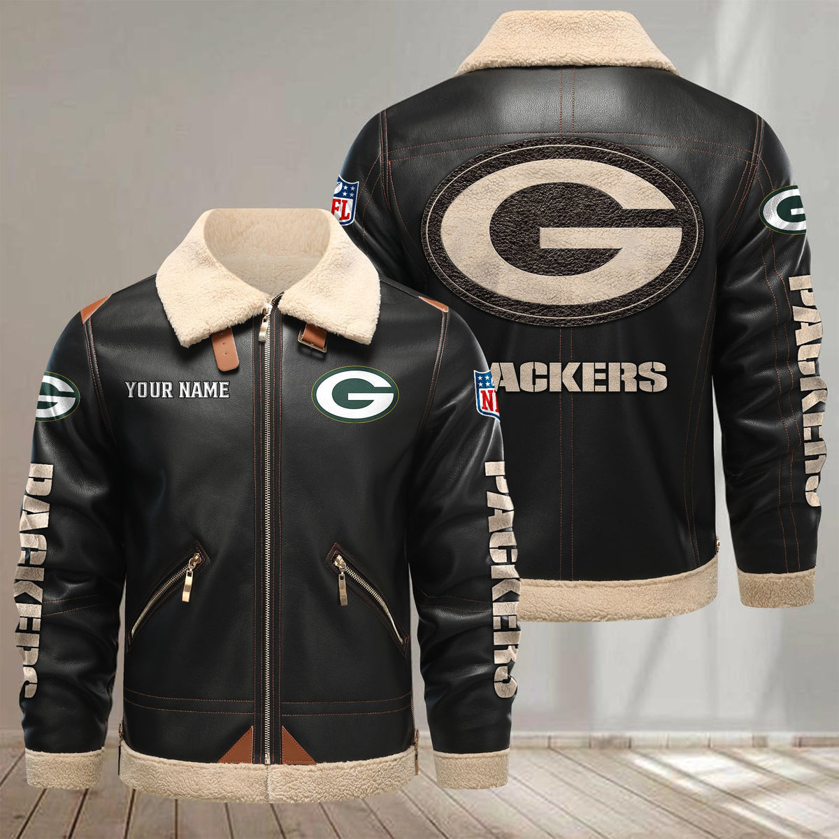 Green Bay Packers VITPL082 Leather Jacket – Premium & Ultra-Thick Leather Jacket
