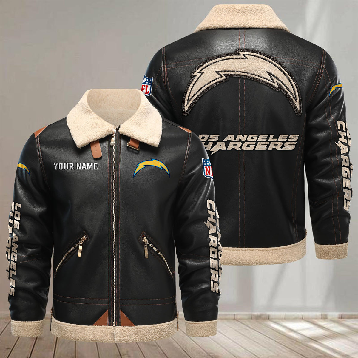 Los Angeles Chargers VITPL088 Leather Jacket – Premium & Ultra-Thick Leather Jacket