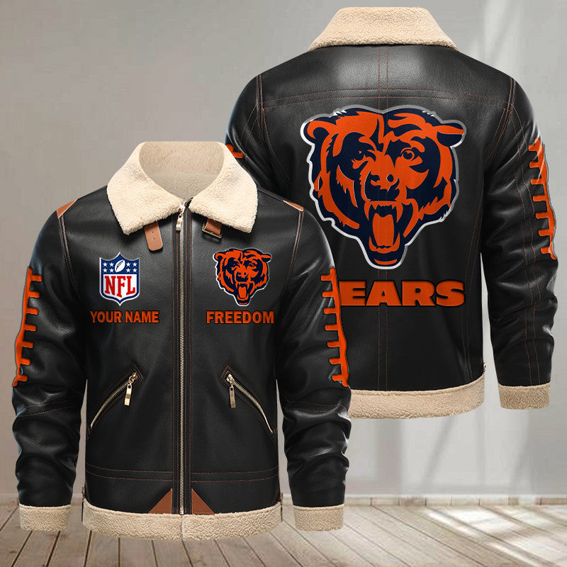 Chicago Bears DMLK1133 Leather Jacket – Premium & Ultra-Thick Leather Jacket
