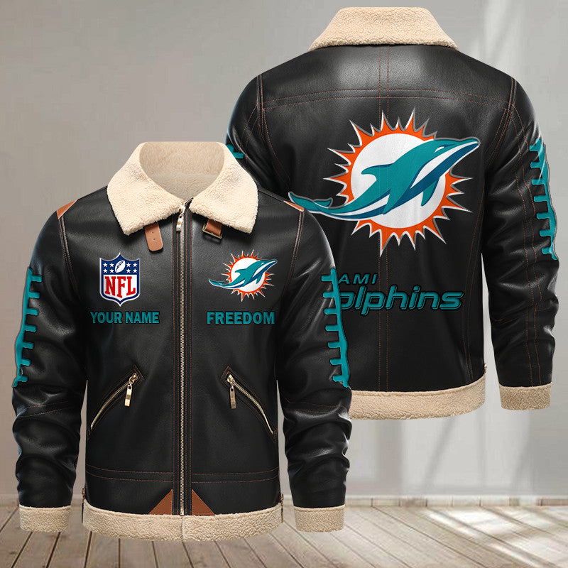 Miami Dolphins DMLK1147 Leather Jacket – Premium & Ultra-Thick Leather Jacket
