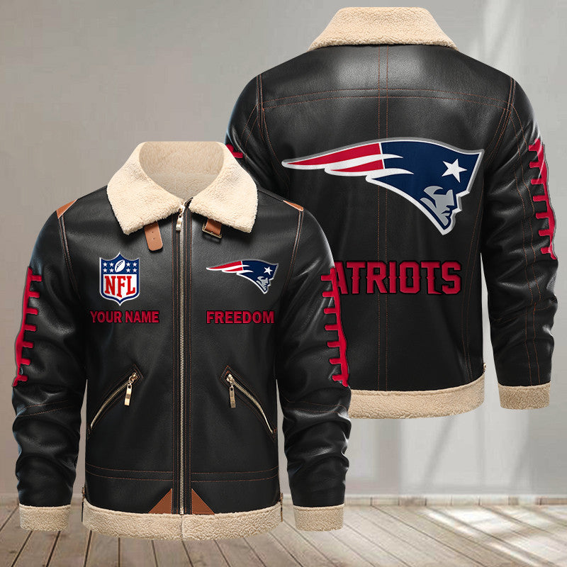 New England Patriots DMLK1149 Leather Jacket – Premium & Ultra-Thick Leather Jacket