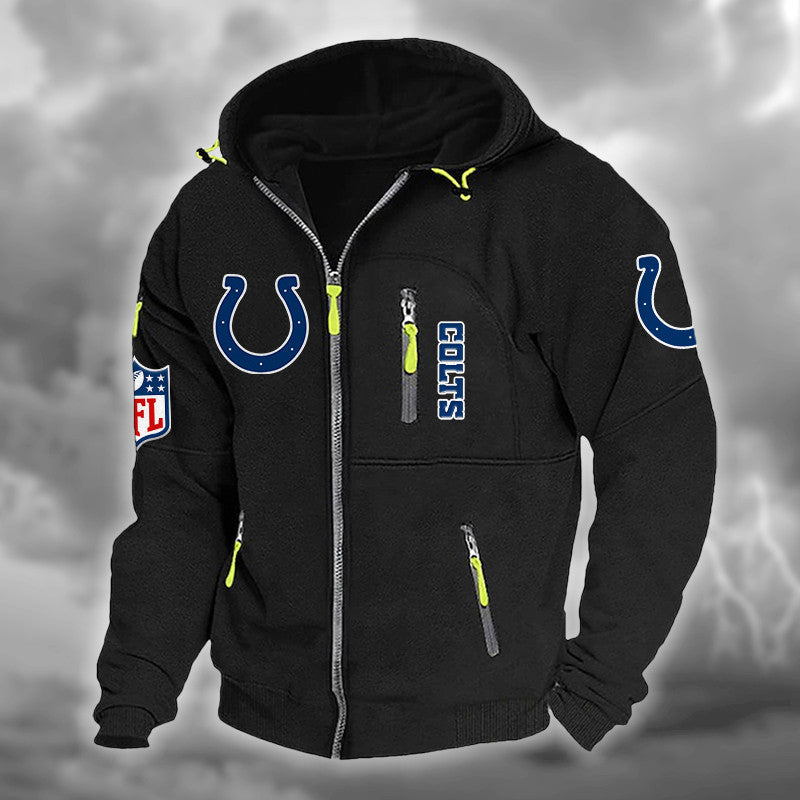Indianapolis Colts DMCD0665 Hooded Cardigan Jacket