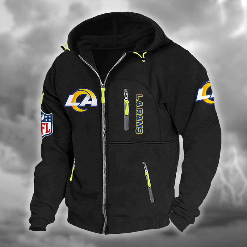 Los Angeles Rams DMCD0670 Hooded Cardigan Jacket