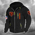 Chicago Bears DMCD0657 Hooded Cardigan Jacket