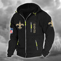 New Orleans Saints DMCD0674 Hooded Cardigan Jacket