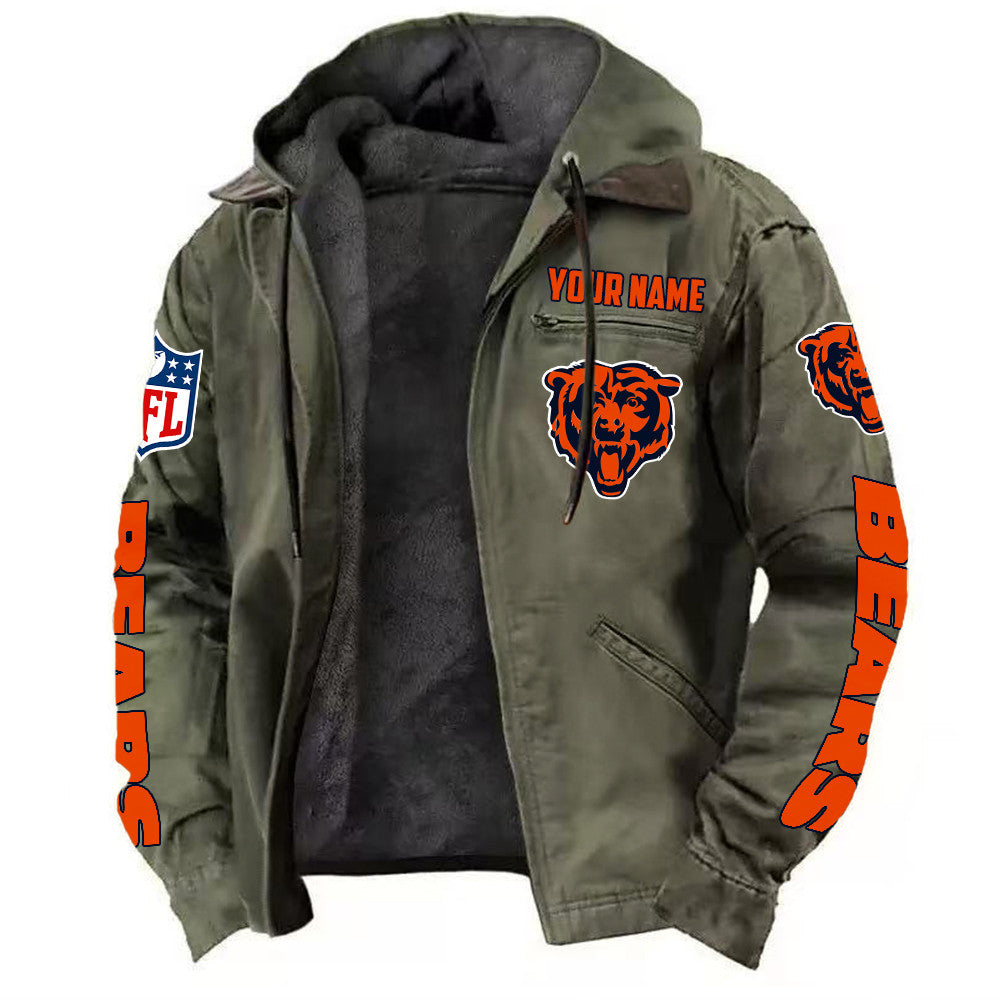 Chicago Bears DMJK0006 Hooded Cardigan Jacket