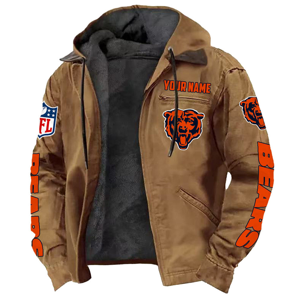 Chicago Bears DMJK0006 Hooded Cardigan Jacket