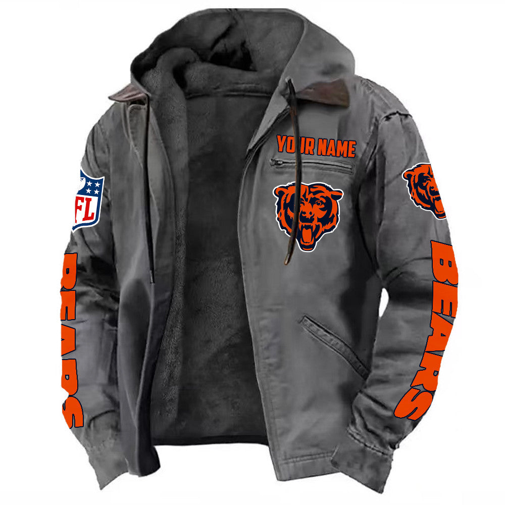 Chicago Bears DMJK0006 Hooded Cardigan Jacket