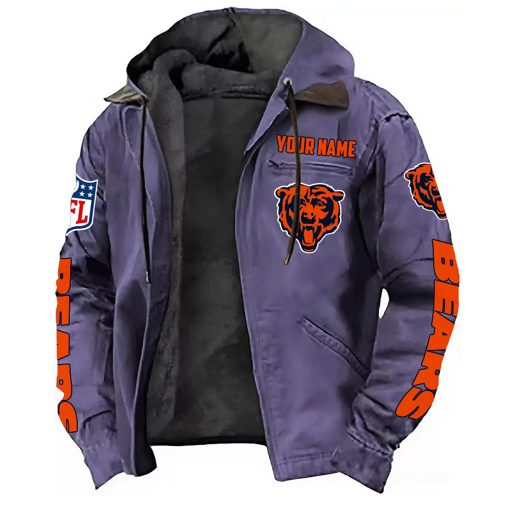 Chicago Bears DMJK0006 Hooded Cardigan Jacket