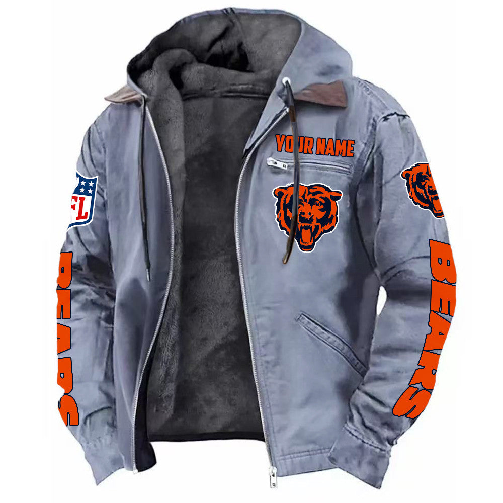 Chicago Bears DMJK0006 Hooded Cardigan Jacket