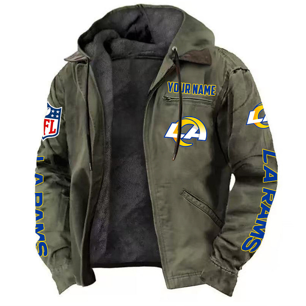 Los Angeles Rams DMJK0019 Hooded Cardigan Jacket
