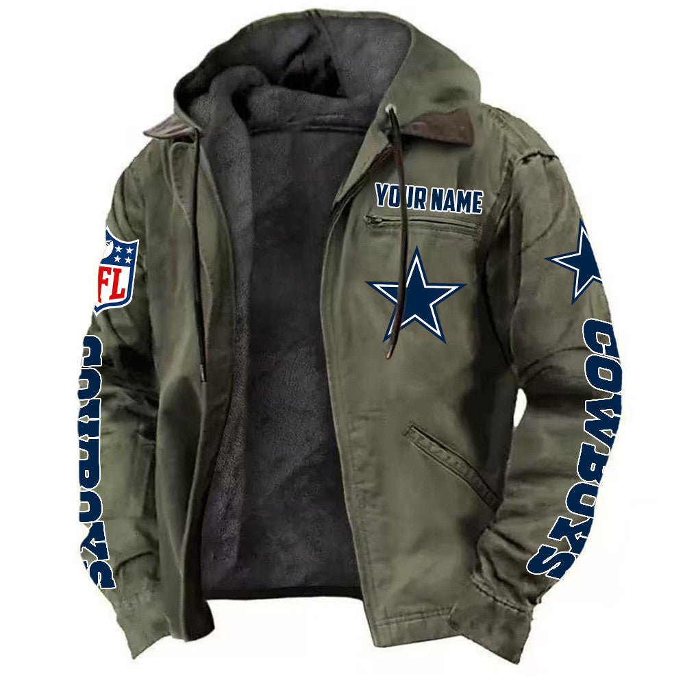 Dallas Cowboys DMJK0009 Hooded Cardigan Jacket