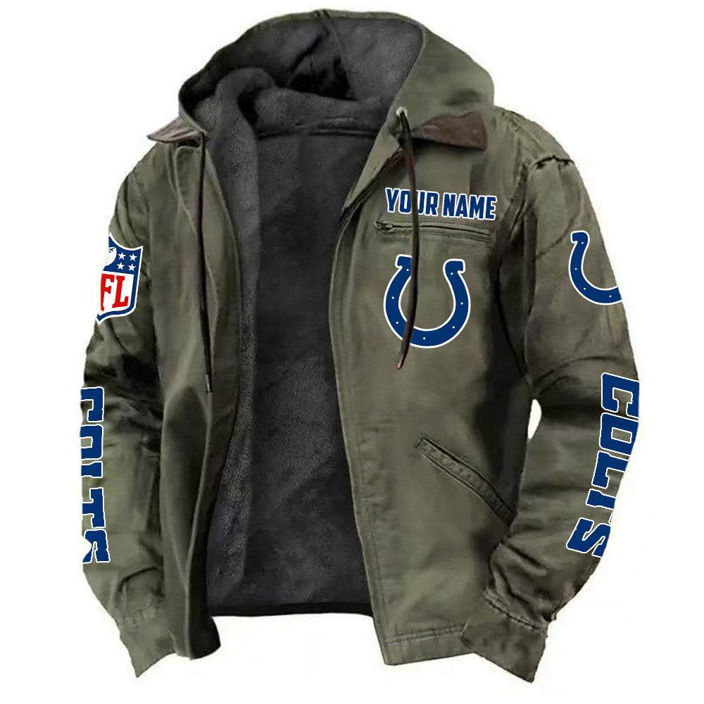 Indianapolis Colts DMJK0014 Hooded Cardigan Jacket