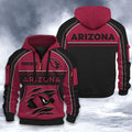 Arizona Cardinals DMHT2586 3D Half-zip Hoodie
