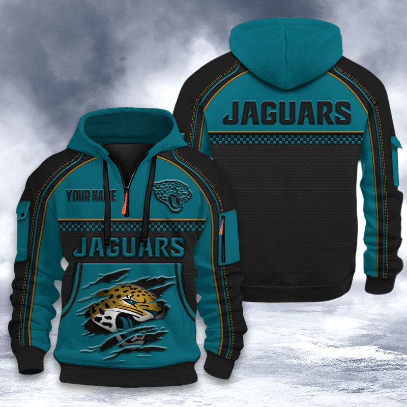 Jacksonville Jaguars DMHT2527 3D Half-zip Hoodie