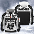 Las Vegas Raiders DMHT2529 3D Half-zip Hoodie