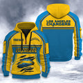 Los Angeles Chargers DMHT2530 3D Half-zip Hoodie