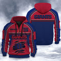 New York Giants DMHT2536 3D Half-zip Hoodie