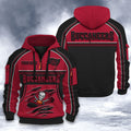 Tampa Bay Buccaneers DMHT2542 3D Half-zip Hoodie
