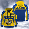 Los Angeles Rams DMHT2531 3D Half-zip Hoodie