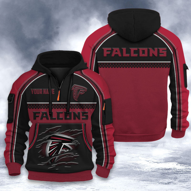 Atlanta Falcons DMHT2514 3D Half-zip Hoodie
