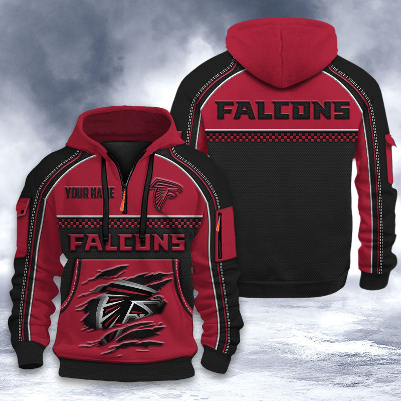 Atlanta Falcons DMHT2514 3D Half-zip Hoodie