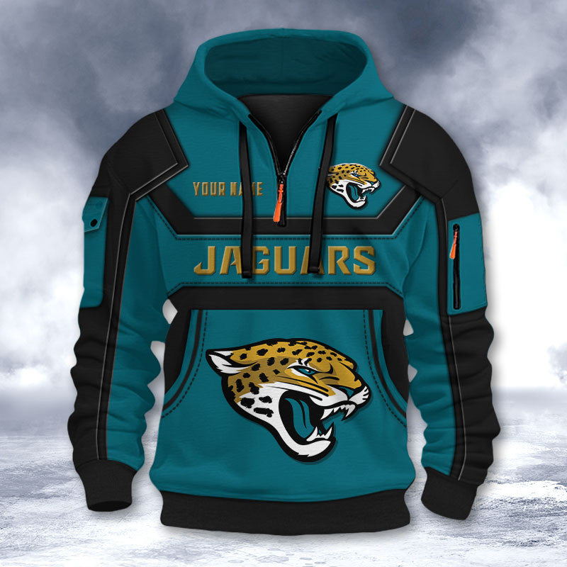 Jacksonville Jaguars DMHT2634 3D Half-zip Hoodie