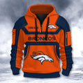 Denver Broncos DMHT2629 3D Half-zip Hoodie