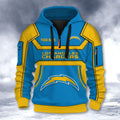 Los Angeles Chargers DMHT2637 3D Half-zip Hoodie