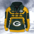 Green Bay Packers DMHT2631 3D Half-zip Hoodie
